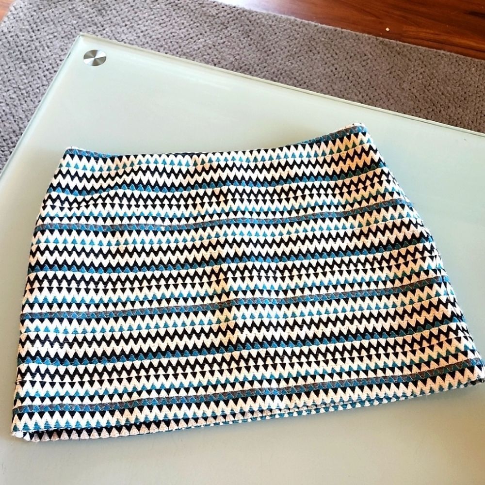 Milly Of‎ New York Chevron Mini Skirt Size 6 Preppy Contemporary Retro Y2K   Mod